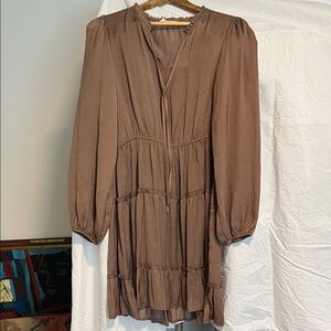 Altar'd State Brown Long Sleeve Dress